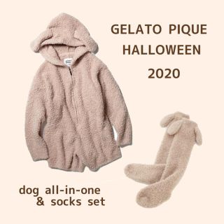 ジェラートピケ(gelato pique)のgelatopique*ハロウィン2020♡限定犬オールインワン&ソックスセット(ルームウェア)