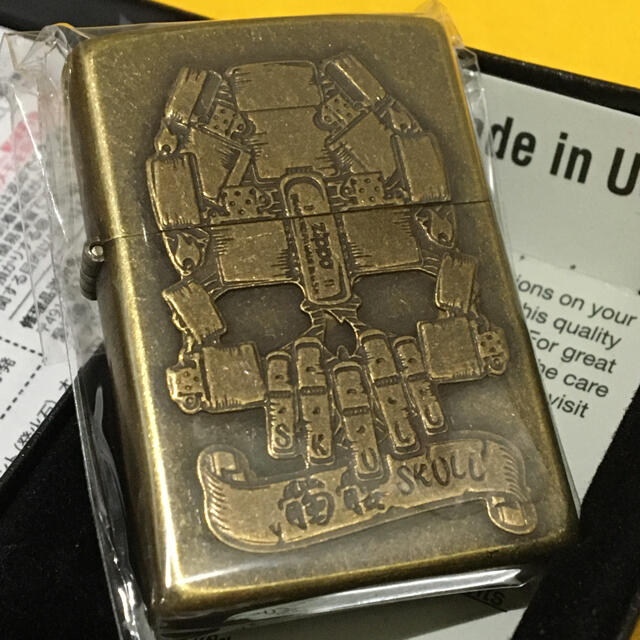 zippo オイルライター　スカル　ドクロ　新品未使用品　シリアルナンバー