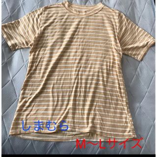 シマムラ(しまむら)のボーダー柄　Tシャツ　M〜Lサイズ(Tシャツ(半袖/袖なし))