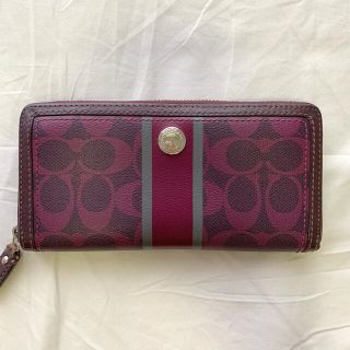 コーチ(COACH)の【最終値下げ】COACH 財布 長財布 パープル 紫(財布)