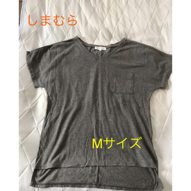 しまむら(シマムラ)のしまむら　Vネック　Tシャツ　Mサイズ　シャツ レディースのトップス(Tシャツ(半袖/袖なし))の商品写真