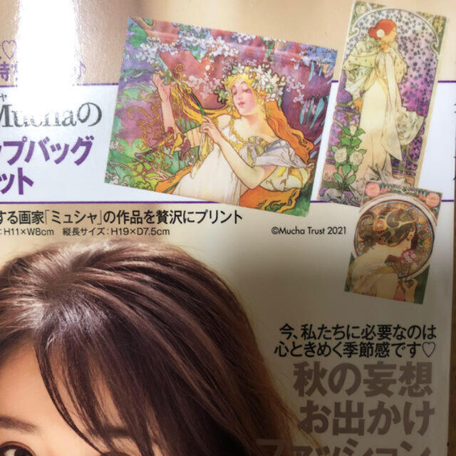 美人百花　付録　ミュシャジップバック エンタメ/ホビーの雑誌(その他)の商品写真