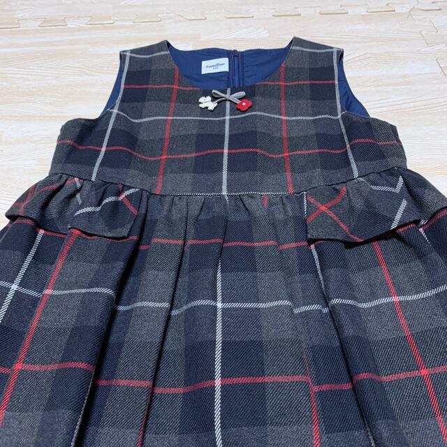 familiar(ファミリア)のファミリアワンピース　美品 キッズ/ベビー/マタニティのキッズ服女の子用(90cm~)(ワンピース)の商品写真