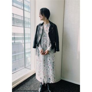 イザベルマラン(Isabel Marant)のイザベルマランエトワール　柄シフォンワンピース　美品(ロングワンピース/マキシワンピース)