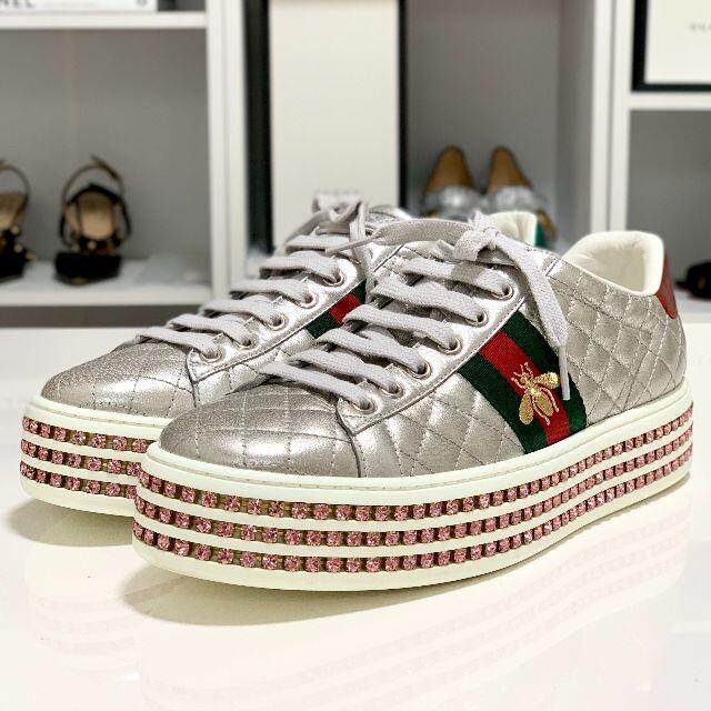 Gucci - 2957 グッチ レザー エース エンブロイダリー スニーカー