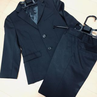 コムサデモード(COMME CA DU MODE)の【美品】COMME CA DU MODE 黒スーツ上下セット 110(ドレス/フォーマル)