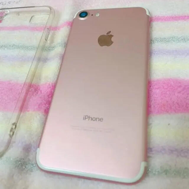 美品】iPhone 7 Rose Gold 128GB SIMフリー 本体-