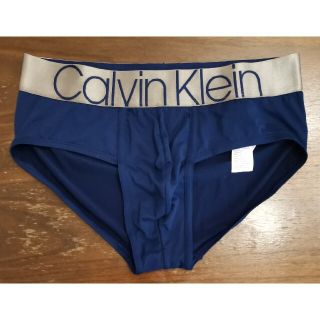 カルバンクライン(Calvin Klein)のカルバンクライン　新品　メンズ　ヒップブリーフ(ゴールド/ネイビーS)(ボクサーパンツ)