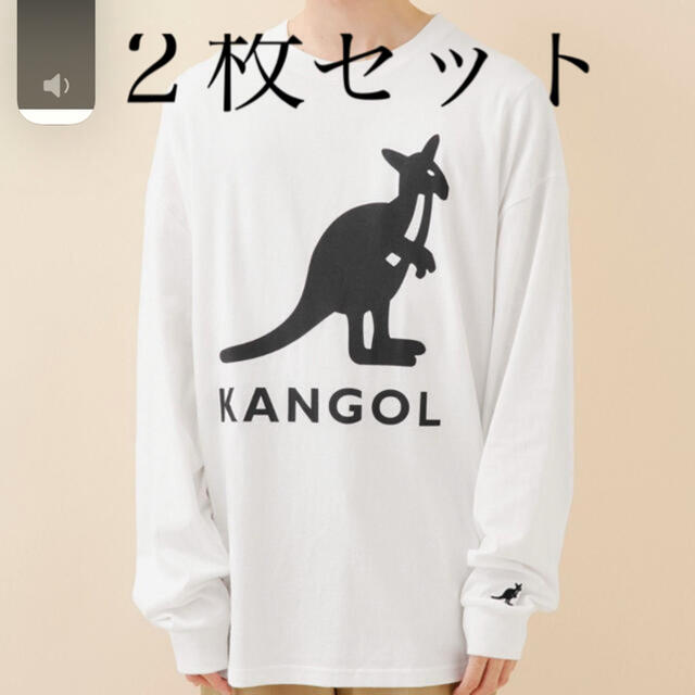 KANGOL(カンゴール)のKANGOL カンゴール ビッグシルエットプリント長袖Tee 2枚セット メンズのトップス(Tシャツ/カットソー(七分/長袖))の商品写真