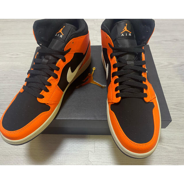 NIKE AIR JORDAN 1 MID BLACK CONE 28.5