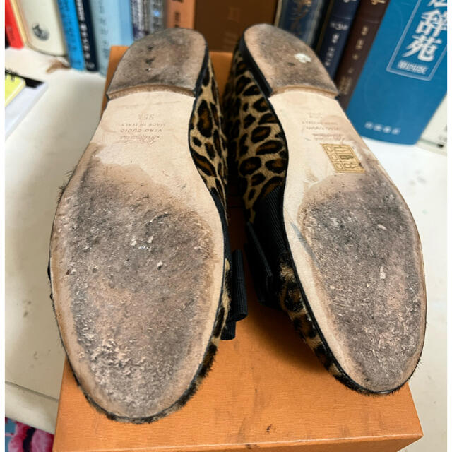 コルソローマ 9 レオパード ハラコ フラットシューズ リボン レディースの靴/シューズ(ローファー/革靴)の商品写真