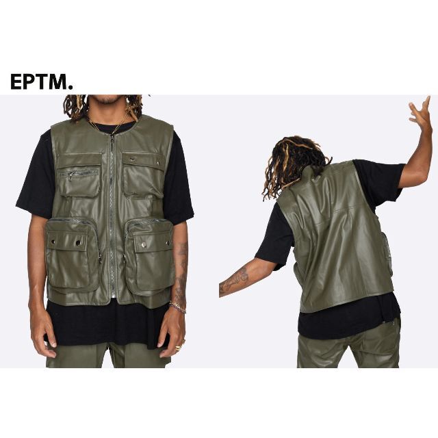 NEW ERA(ニューエラー)のEPTM エピトミ アーミーベスト GOPACHI VEST ベスト　オリーブ メンズのトップス(ベスト)の商品写真