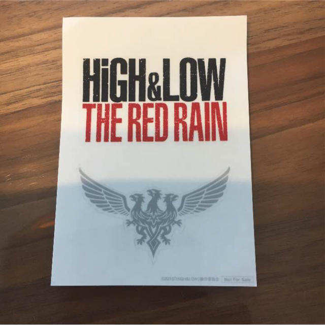 HiGH＆LOW THE RED RAIN ステッカー エンタメ/ホビーのタレントグッズ(ミュージシャン)の商品写真