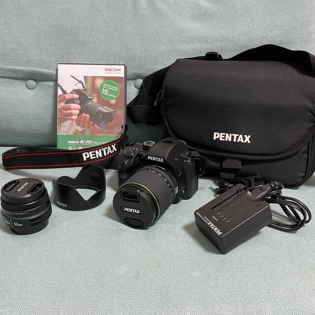 PENTAX(ペンタックス)の【美品】RICOH PENTAX K-70 レンズ2点セット スマホ/家電/カメラのカメラ(デジタル一眼)の商品写真