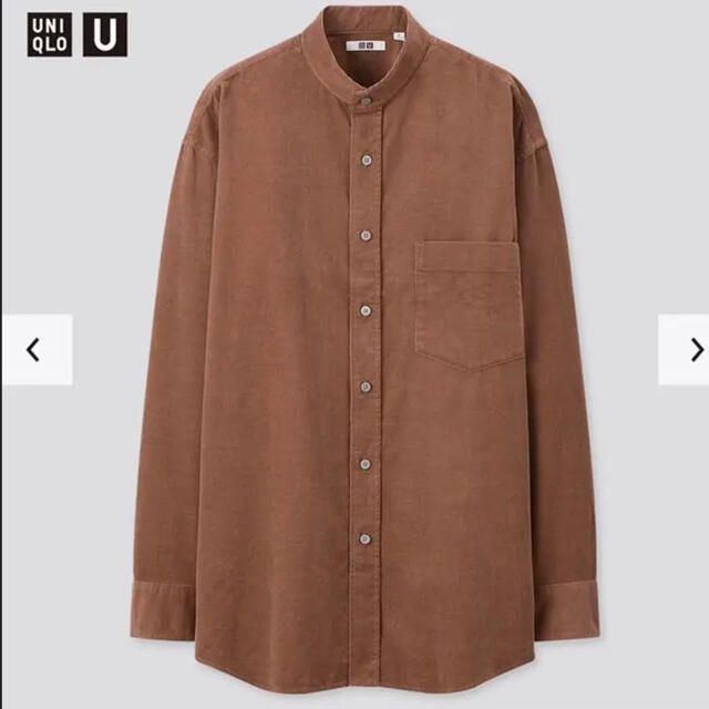 UNIQLO(ユニクロ)のUNIQLO U コーデュロイワイドフィットスタンドカラーシャツ　Mサイズ メンズのトップス(シャツ)の商品写真