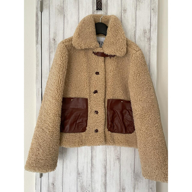 ZARA - Zara ☆美品 テディベアコート Faux Fur Collar Coatの通販 by