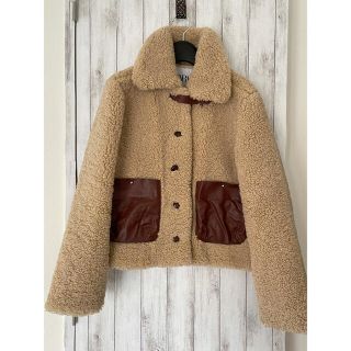 ザラ(ZARA)のZara ★美品　テディベアコート　Faux Fur Collar Coat(毛皮/ファーコート)