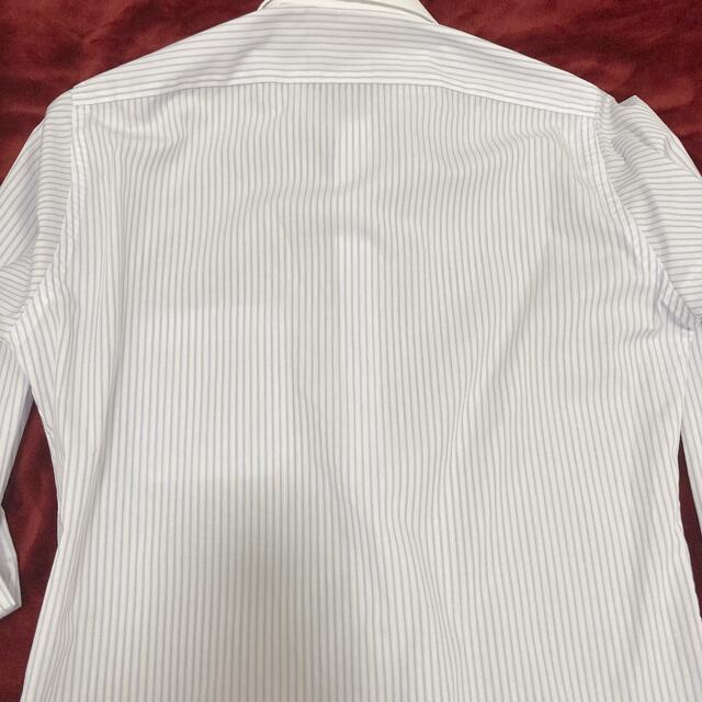 Mr.Junko(ミスタージュンコ)の長袖　ワイシャツ  ボーダー　スーパーイージーアイロン メンズのトップス(シャツ)の商品写真