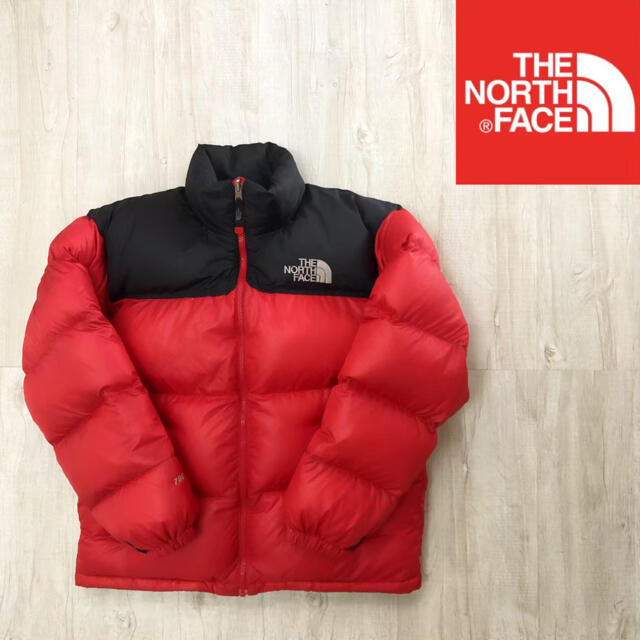 THE NORTH FACE ダウンジャケット ヌプシ メンズ レッド アウター