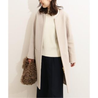 ノーブル(Noble)の超美品✨NOBLEノーカラージップコート(ロングコート)