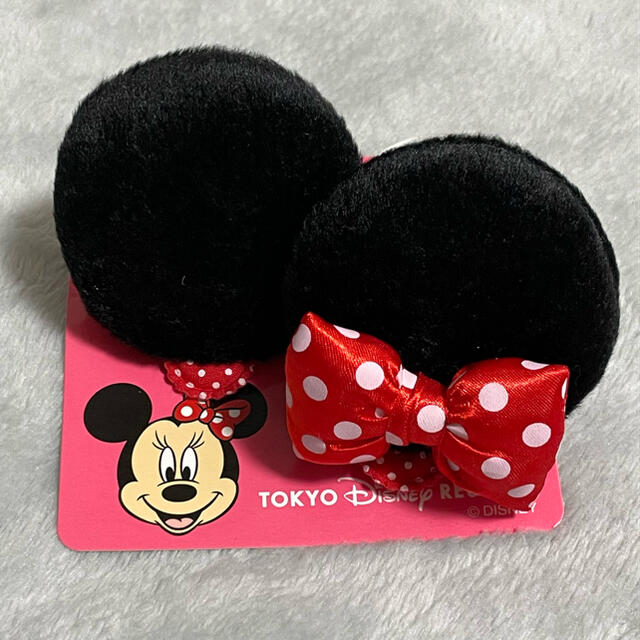 Disney(ディズニー)のぱすかる様専用　ミニー　耳パッチンのみ レディースのヘアアクセサリー(ヘアピン)の商品写真