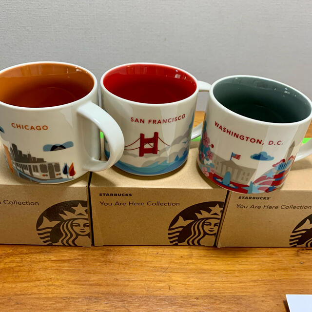 Starbucks Coffee(スターバックスコーヒー)のスターバックス　マグ　3セット インテリア/住まい/日用品のキッチン/食器(グラス/カップ)の商品写真