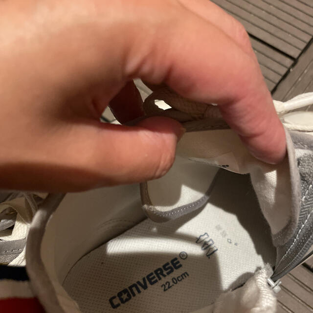 CONVERSE(コンバース)のコンバース　オールスター　トリコテープ　グレー　22センチ キッズ/ベビー/マタニティのキッズ靴/シューズ(15cm~)(スニーカー)の商品写真