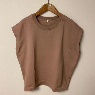 ムジルシリョウヒン(MUJI (無印良品))のhinatata様専用　無印良品　ノースリーブ　Tシャツ　ベージュ　L(Tシャツ/カットソー(半袖/袖なし))