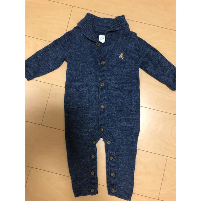 babyGAP(ベビーギャップ)のbaby  gap ブラナンベア　ニットロンパース   キッズ/ベビー/マタニティのベビー服(~85cm)(ロンパース)の商品写真