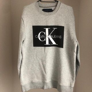 カルバンクライン(Calvin Klein)のcalvin klein jeans ロゴスウェット トレーナー グレー L(スウェット)