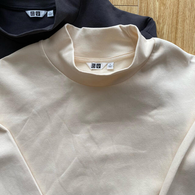 UNIQLO(ユニクロ)のUNIQLO U モックネックプルオーバー　3枚セット　Lサイズ メンズのトップス(Tシャツ/カットソー(七分/長袖))の商品写真