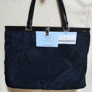 プラダ(PRADA)のPRADA 手提げ バッグ ネイビー！(トートバッグ)