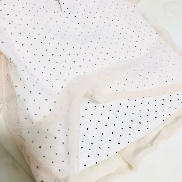 ZARA(ザラ)のZARA ドットレース　Tシャツ キッズ/ベビー/マタニティのベビー服(~85cm)(Ｔシャツ)の商品写真
