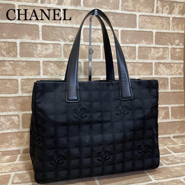 CHANEL シャネル トートバッグ トラベルライン ブラック 美品 人気 ...