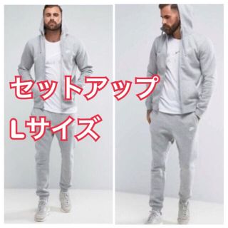 ナイキ(NIKE)の新品 NIKE セットアップ パーカー&ジョガーパンツ グレー L 送料無料(パーカー)