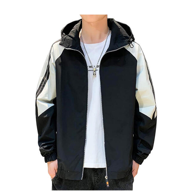  ジャケット 軽量メンズ 秋冬 カジュアル 防風防寒 フード付き アウター メンズのジャケット/アウター(ダウンジャケット)の商品写真