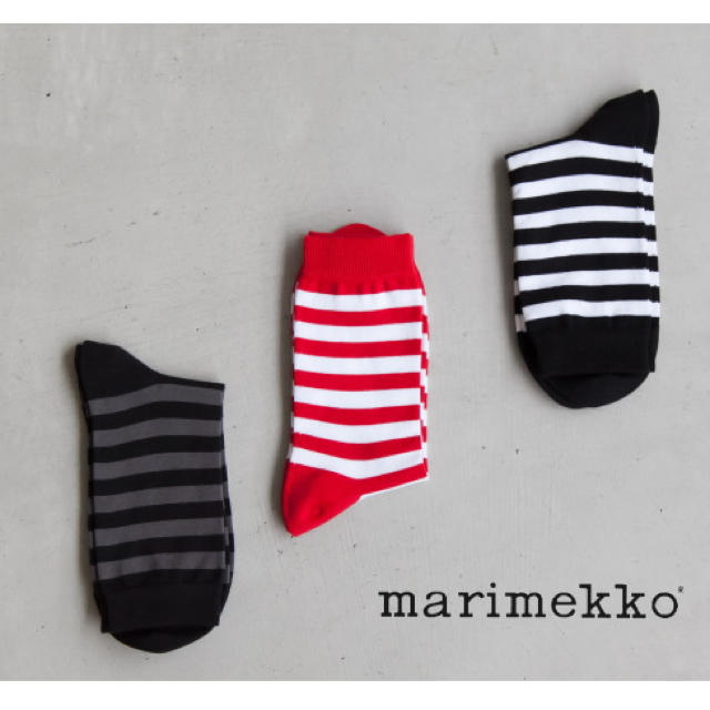 marimekko(マリメッコ)のmarimekko 靴下 ♪ red レディースのレッグウェア(ソックス)の商品写真