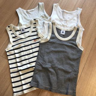 プチバトー(PETIT BATEAU)のプチバトー　タンクトップ4枚セット　肌着(下着)