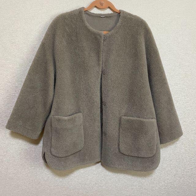 【18％OFF】 Mila Owen ノーカラーシャツカーブボアジャケットコート Owen Mila - 毛皮/ファーコート