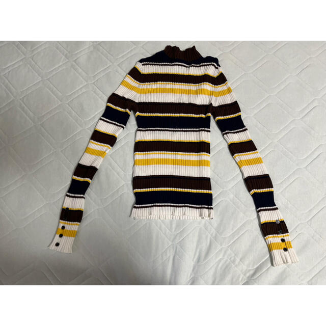 moussy(マウジー)のMULTI STRIPED ニットトップス 柄NVY5 レディースのトップス(ニット/セーター)の商品写真