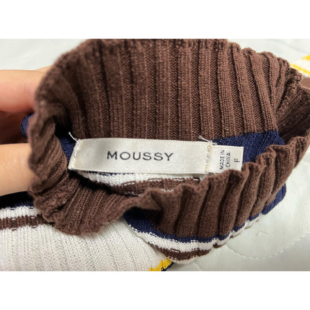 moussy(マウジー)のMULTI STRIPED ニットトップス 柄NVY5 レディースのトップス(ニット/セーター)の商品写真