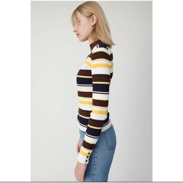 moussy(マウジー)のMULTI STRIPED ニットトップス 柄NVY5 レディースのトップス(ニット/セーター)の商品写真