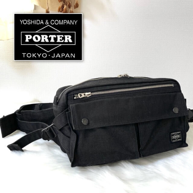 極美品】PORTER ポーター ボディバッグ スモーキー-