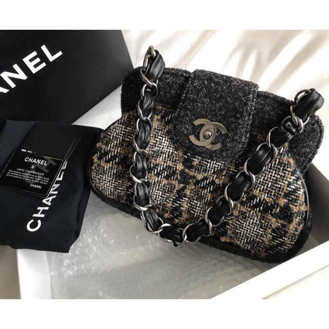 バッグ美品♡激レア♡シャネル　CHANEL ツイード　チェーンショルダーバッグ