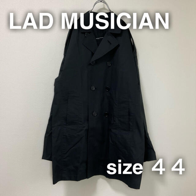 LAD MUSICIAN(ラッドミュージシャン)のLAD MUSICIAN  ラッドミュージシャン　44 トレンチコート　ブラック メンズのジャケット/アウター(トレンチコート)の商品写真