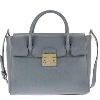 フルラ(Furla)の美品 FURLA ハンドバッグ ショルダーバッグ  メトロポリス サッチェル(ハンドバッグ)