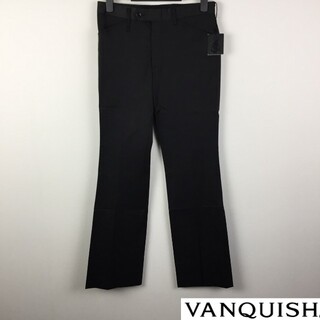 ヴァンキッシュ(VANQUISH)の新品 ヴァンキッシュ ブーツカットスラックス ブラック サイズXS タグ付(スラックス)