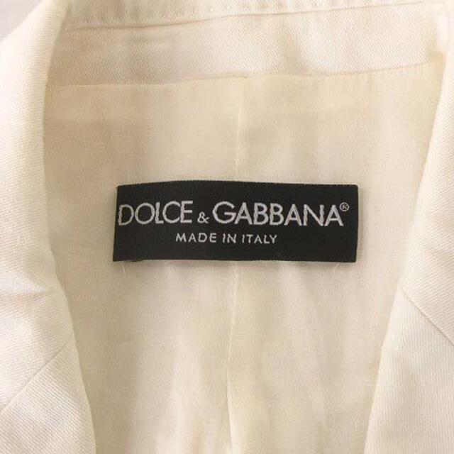 DOLCE&GABBANA(ドルチェアンドガッバーナ)のドルチェ&ガッバーナ ドルガバ テーラード ジャケット ブレザー 総裏 白 40 メンズのジャケット/アウター(テーラードジャケット)の商品写真