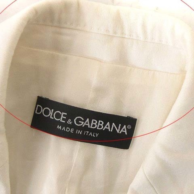 DOLCE&GABBANA(ドルチェアンドガッバーナ)のドルチェ&ガッバーナ ドルガバ テーラード ジャケット ブレザー 総裏 白 40 メンズのジャケット/アウター(テーラードジャケット)の商品写真