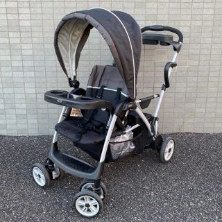 グレコ(Greco)の【GRACO】グレコ 二人乗りベビーカー ルームフォーツー レインカバー付き(ベビーカー/バギー)